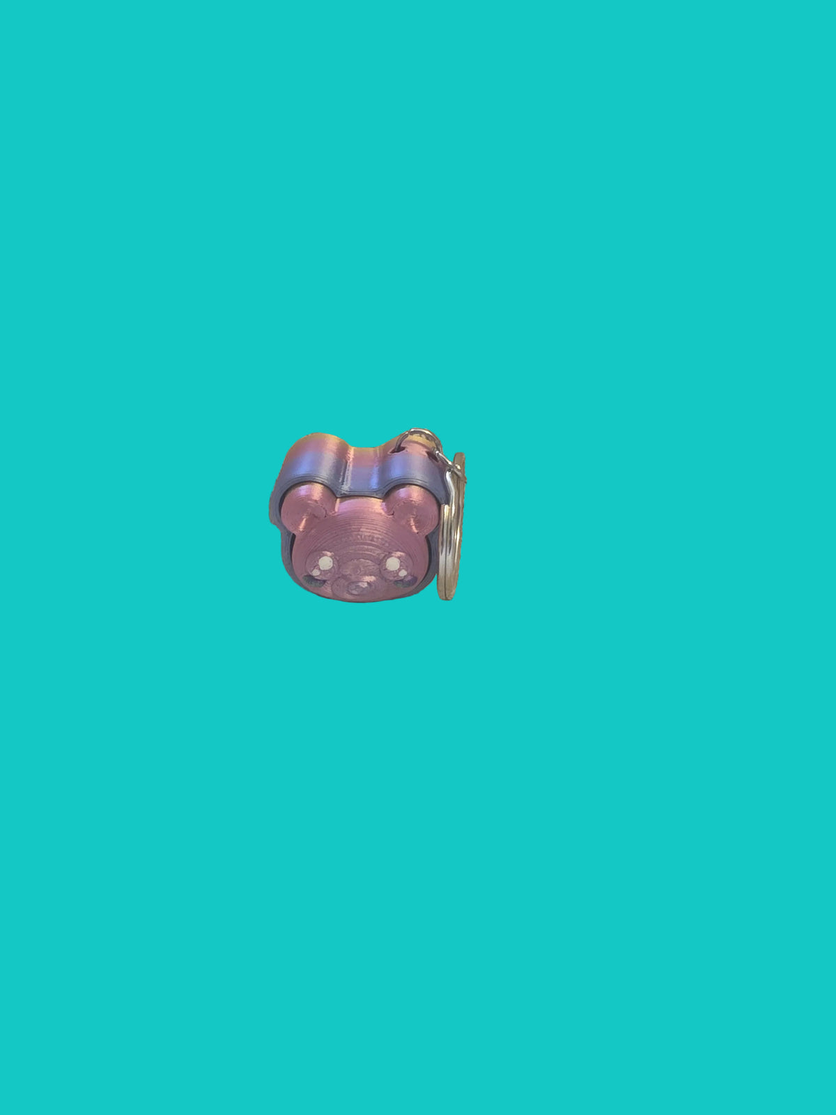 Bear head clicker keychain