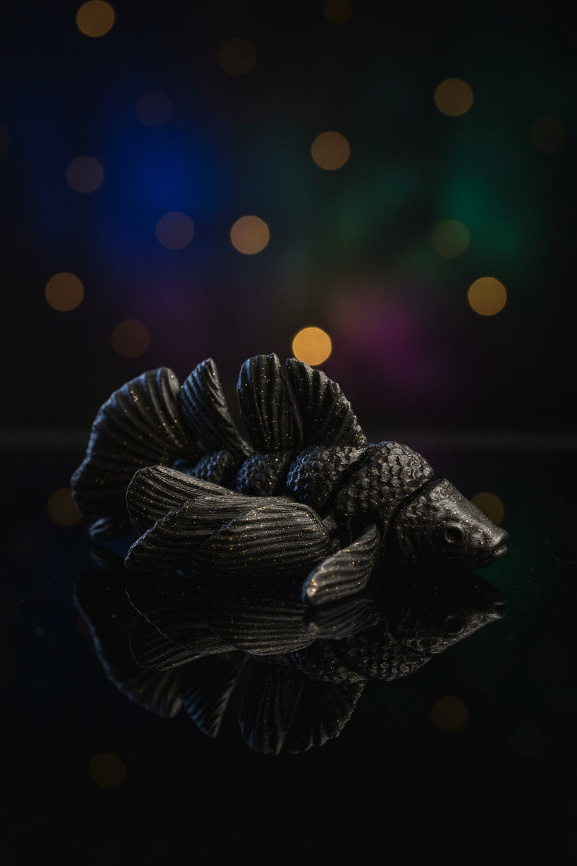 Black gold flake beta fish