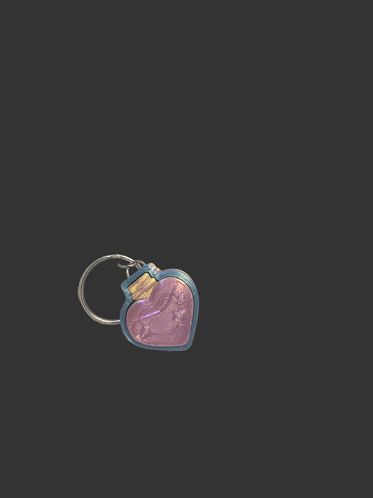 Heart clicker keychain
