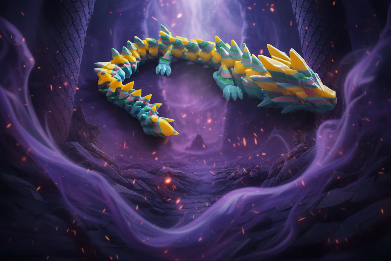Multi color crystal dragon