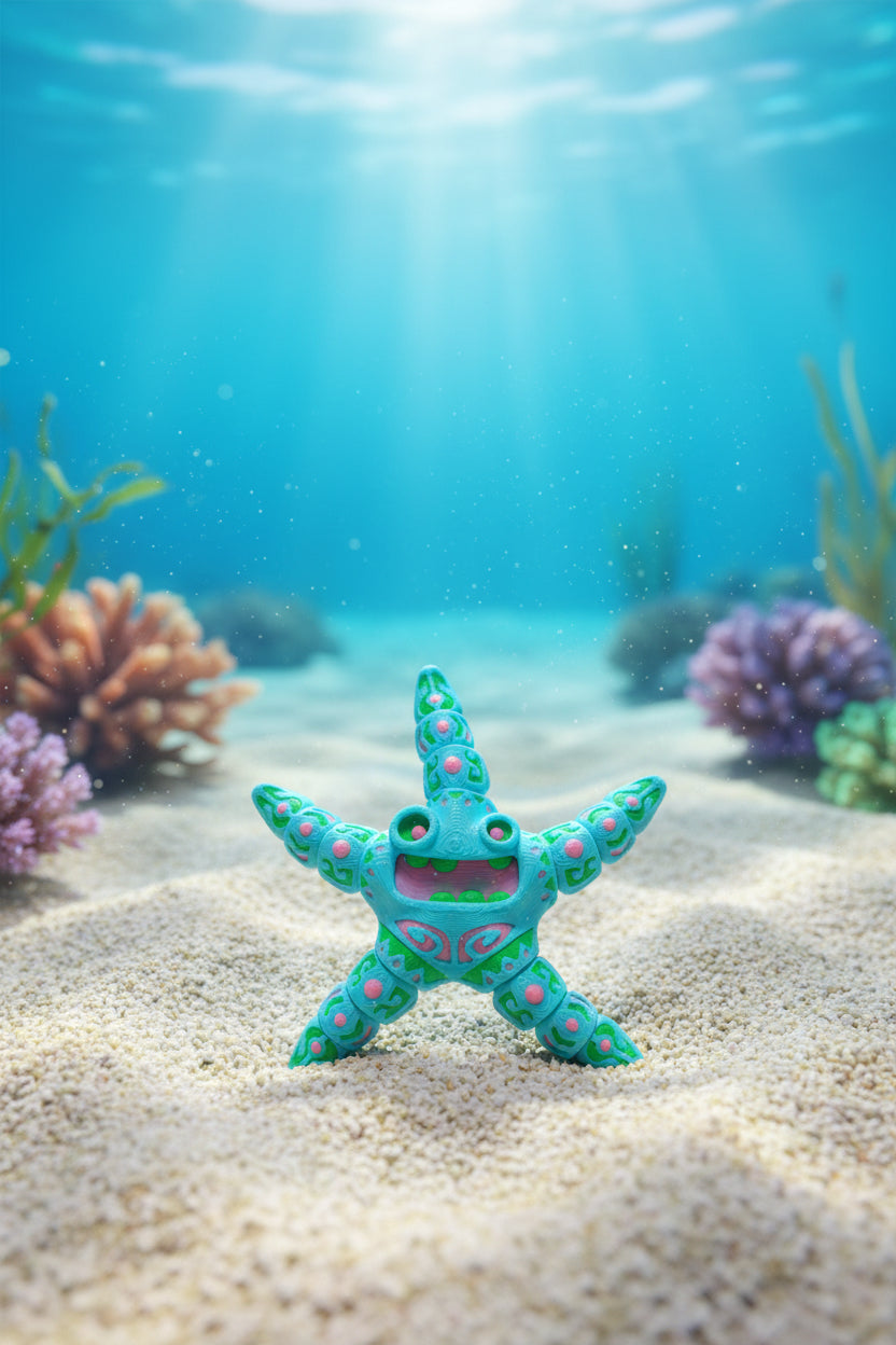 Blue tattoo starfish